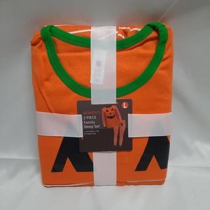 Womens Halloween Pumpkin 2-piece Sleep set Large